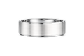 Men's Wide Flat Brushed Platinum Band