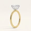 Adorned Mixed Metal Diamond Ring in 18K Yellow Gold
