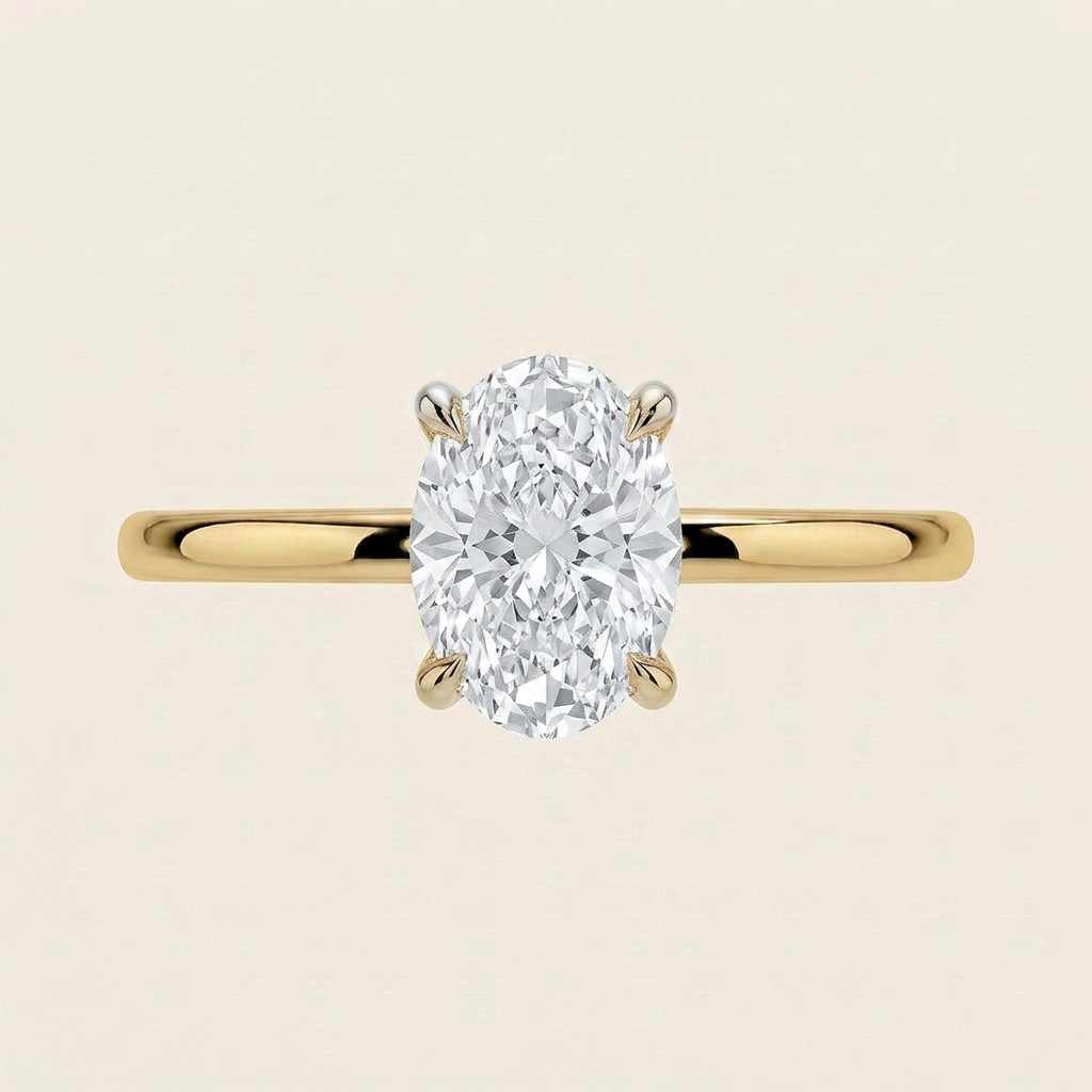 Adorned Mixed Metal Diamond Ring in 18K Yellow Gold