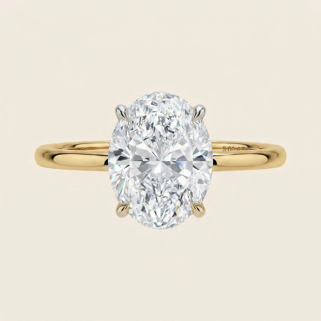 Adorned Mixed Metal Diamond Ring in 18K Yellow Gold