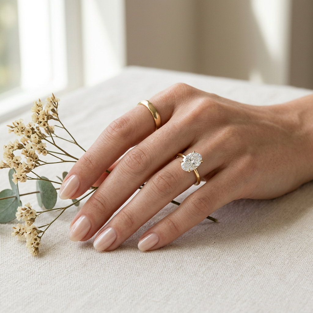 Adorned Mixed Metal Diamond Ring in 18K Yellow Gold