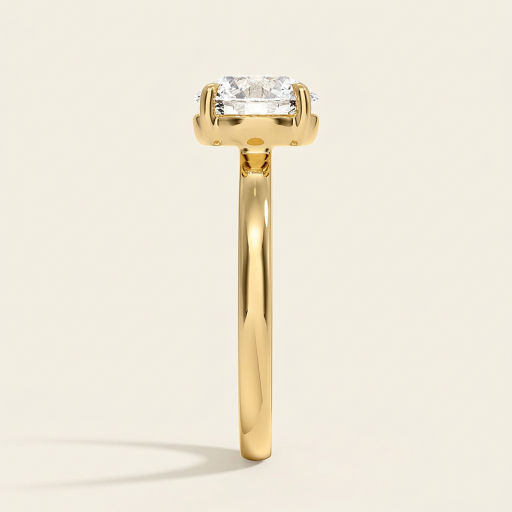 Alice Solitaire Ring in 14K Yellow Gold