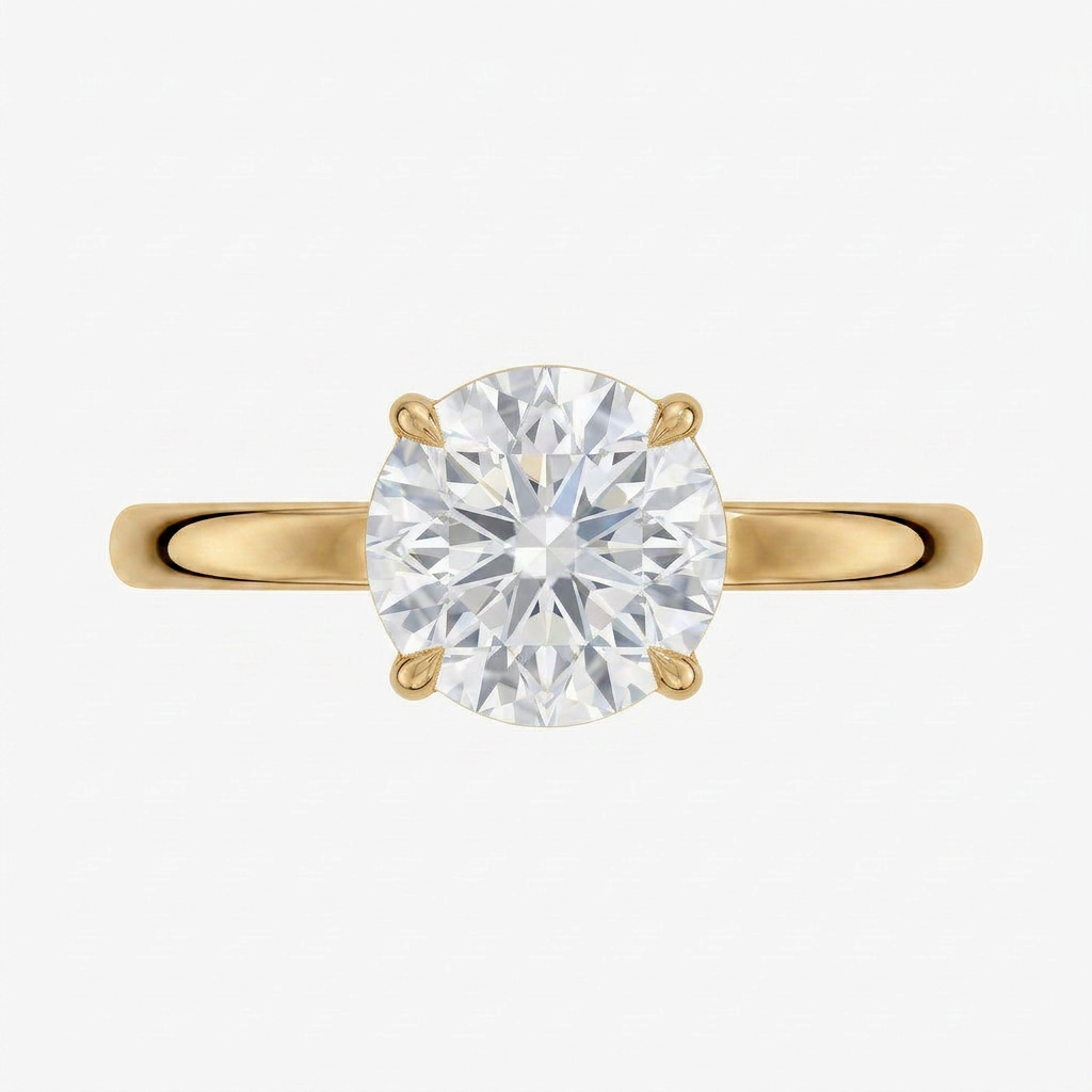 Alice Solitaire Ring in 14K Yellow Gold