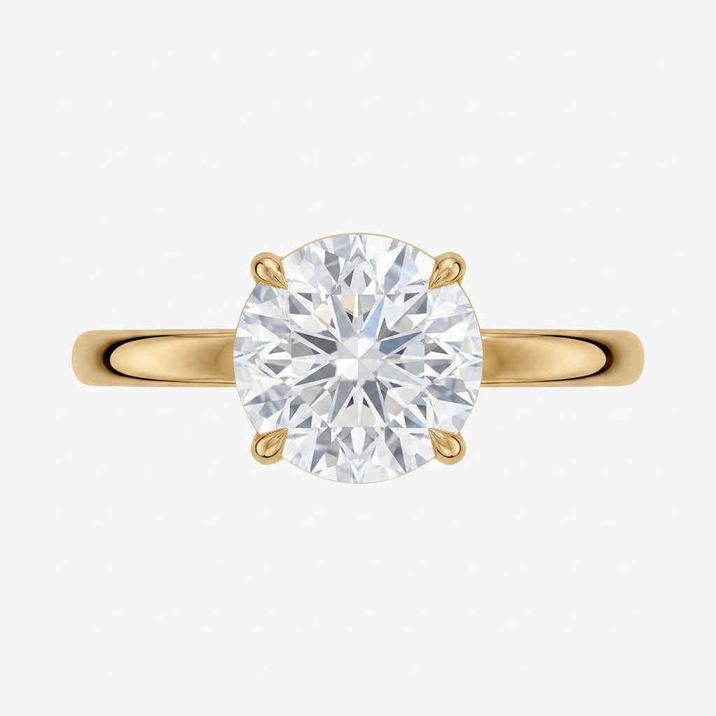 Alice Solitaire Ring in 14K Yellow Gold