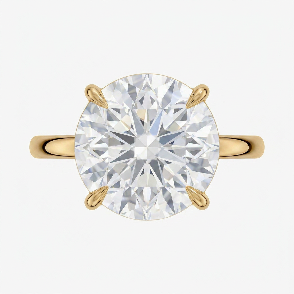 Alice Solitaire Ring in 14K Yellow Gold