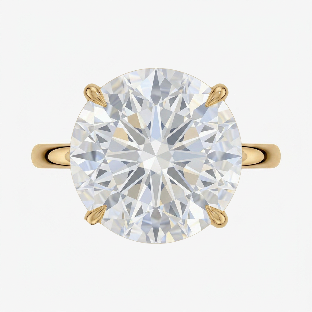 Alice Solitaire Ring in 14K Yellow Gold