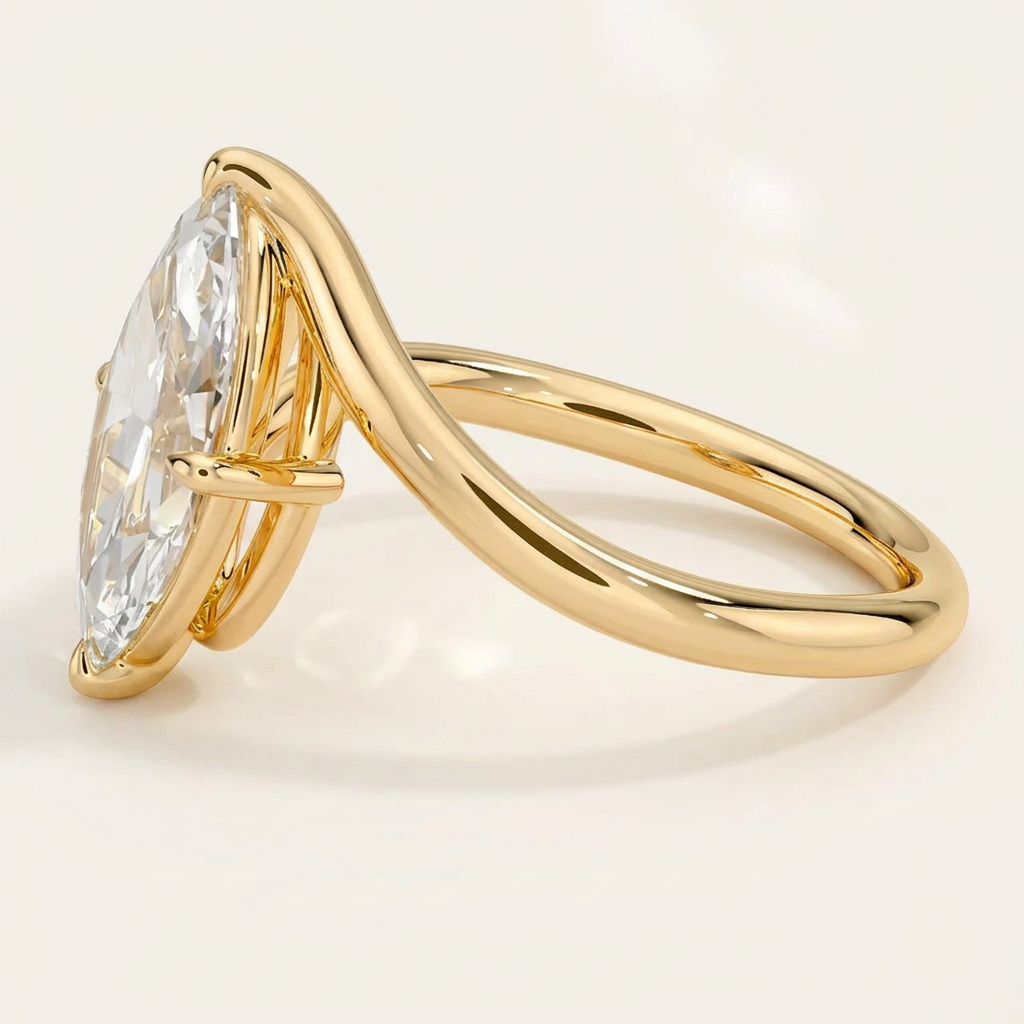 Atelier Solitaire Ring in 14K Yellow Gold