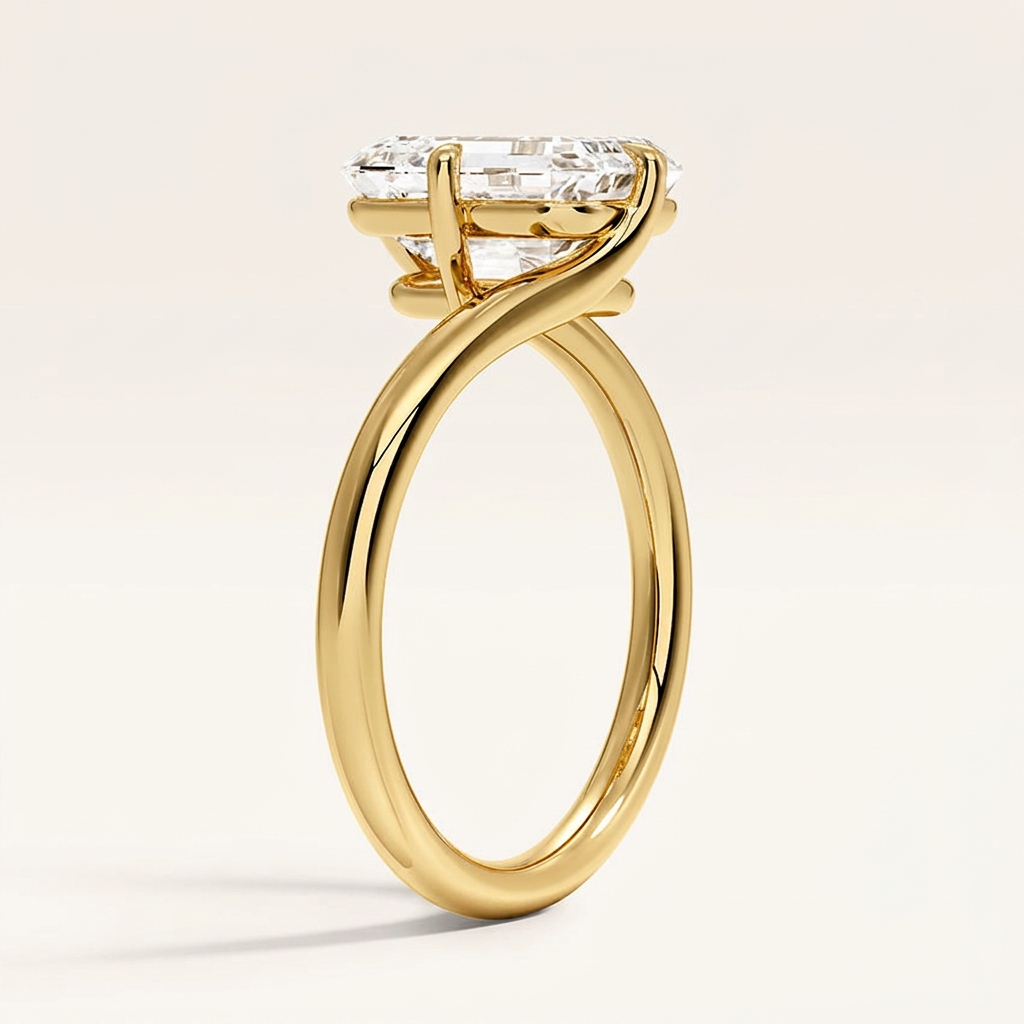 Atelier Solitaire Ring in 14K Yellow Gold