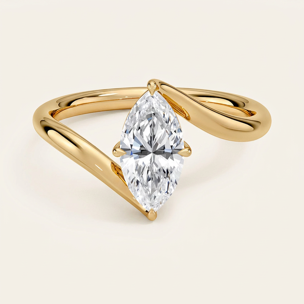 Atelier Solitaire Ring in 14K Yellow Gold