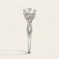 Celtic Love Knot Ring in 14K White Gold