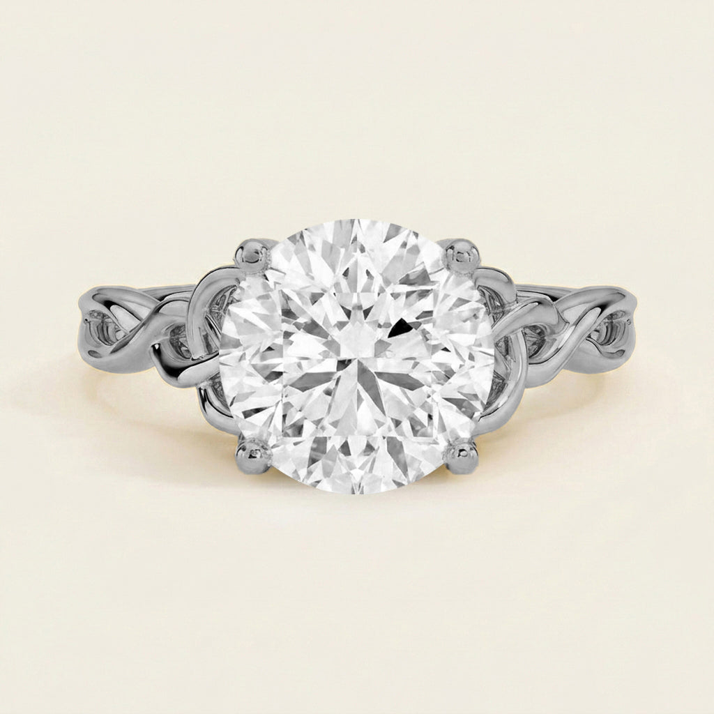 Celtic Love Knot Ring in 14K White Gold
