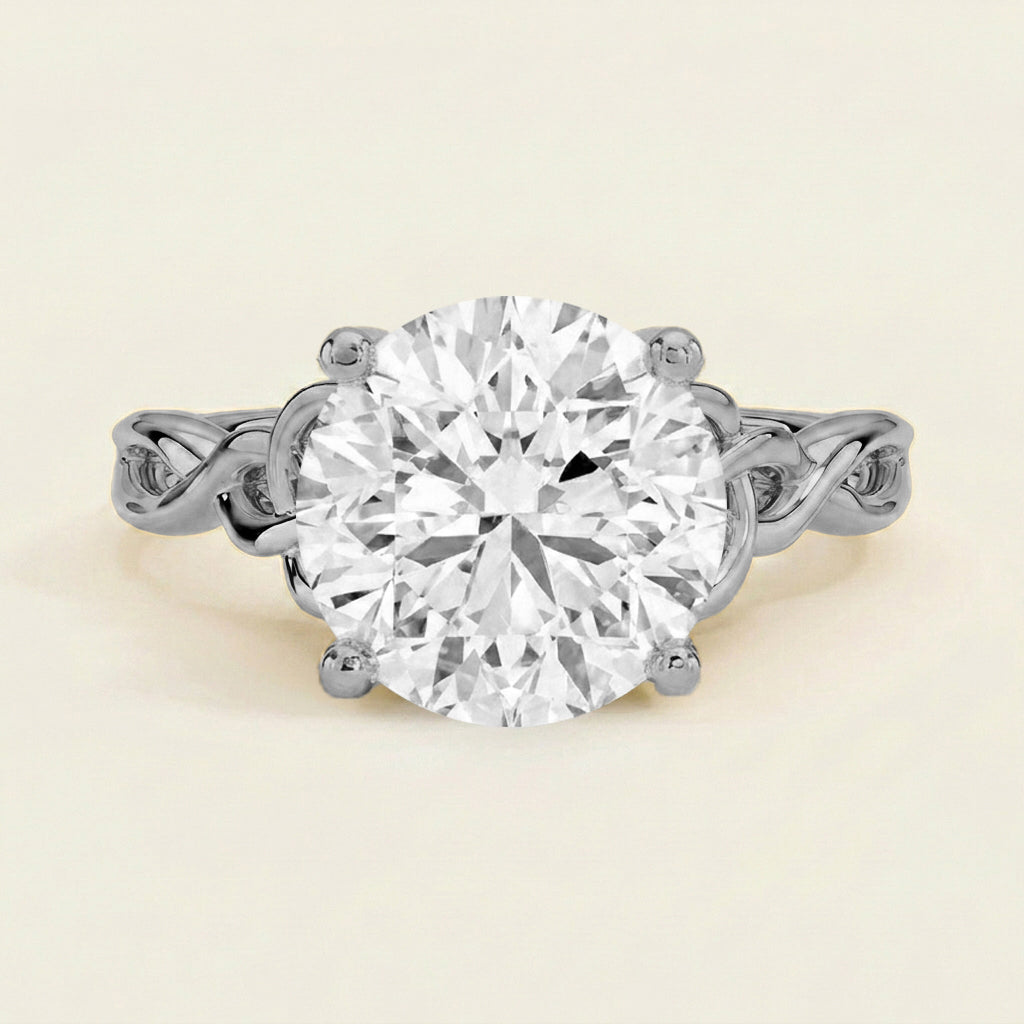 Celtic Love Knot Ring in 14K White Gold
