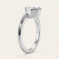 Cielo Bezel Ring in 14K White Gold