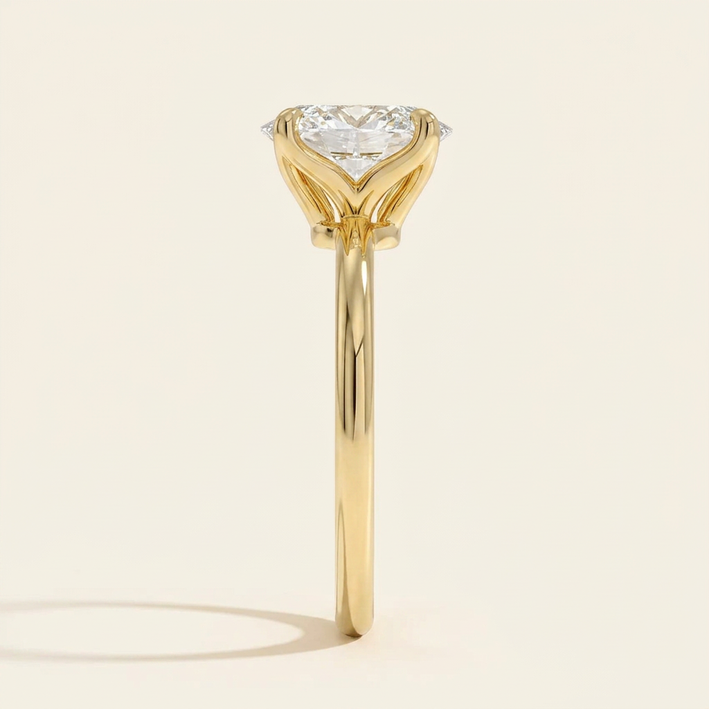 Elodie 1.8mm Solitaire Ring in 14K Yellow Gold