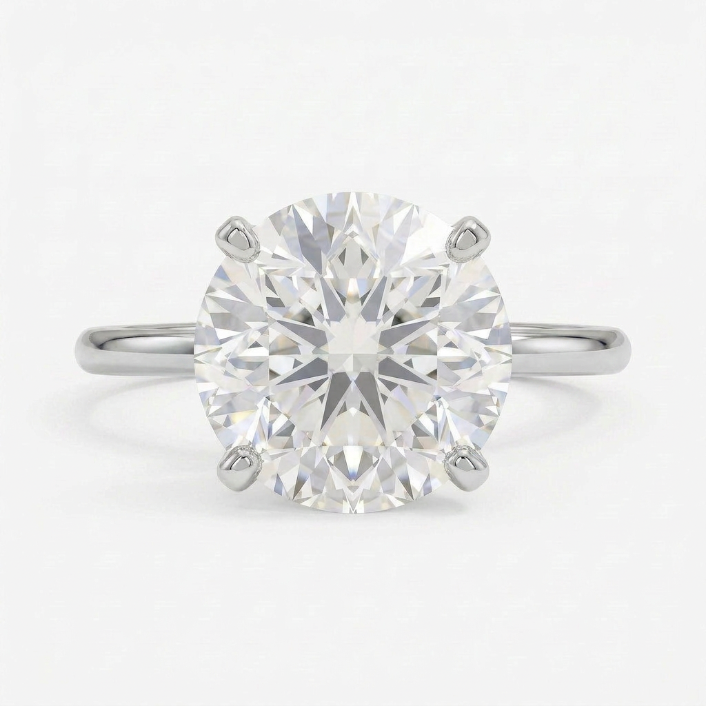 Four-Prong Comfort Fit 1.5mm Ring in 14K White Gold