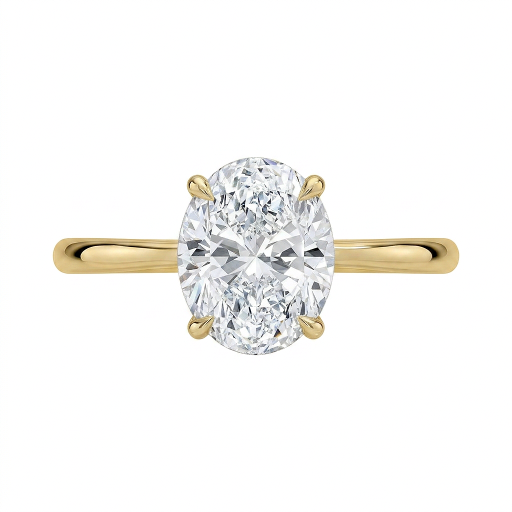 Freesia 2mm Solitaire Ring in 14K Yellow Gold