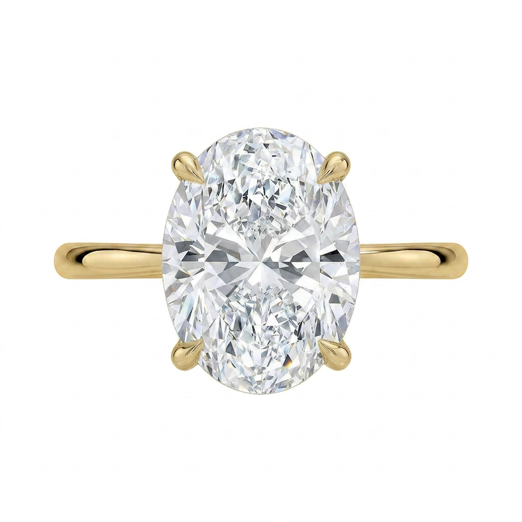 Freesia 2mm Solitaire Ring in 14K Yellow Gold