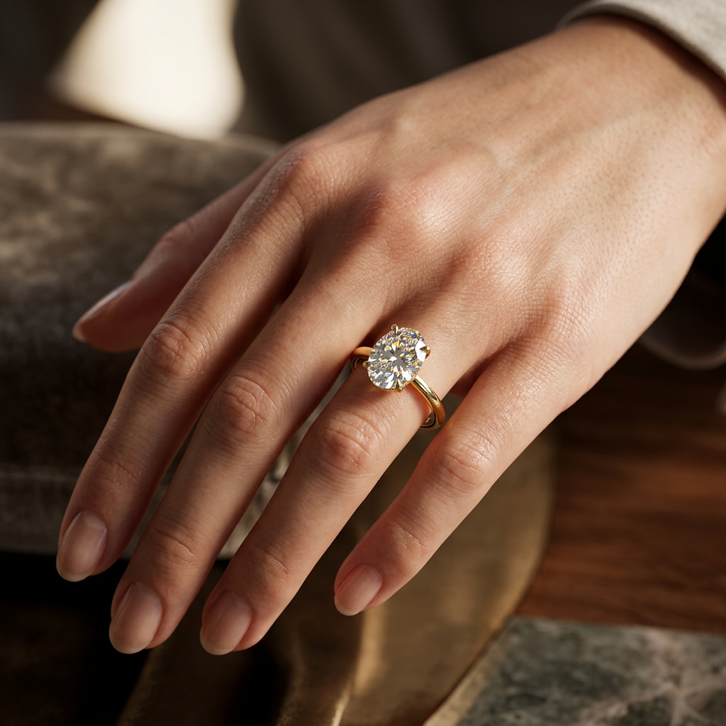Freesia 2mm Solitaire Ring in 14K Yellow Gold