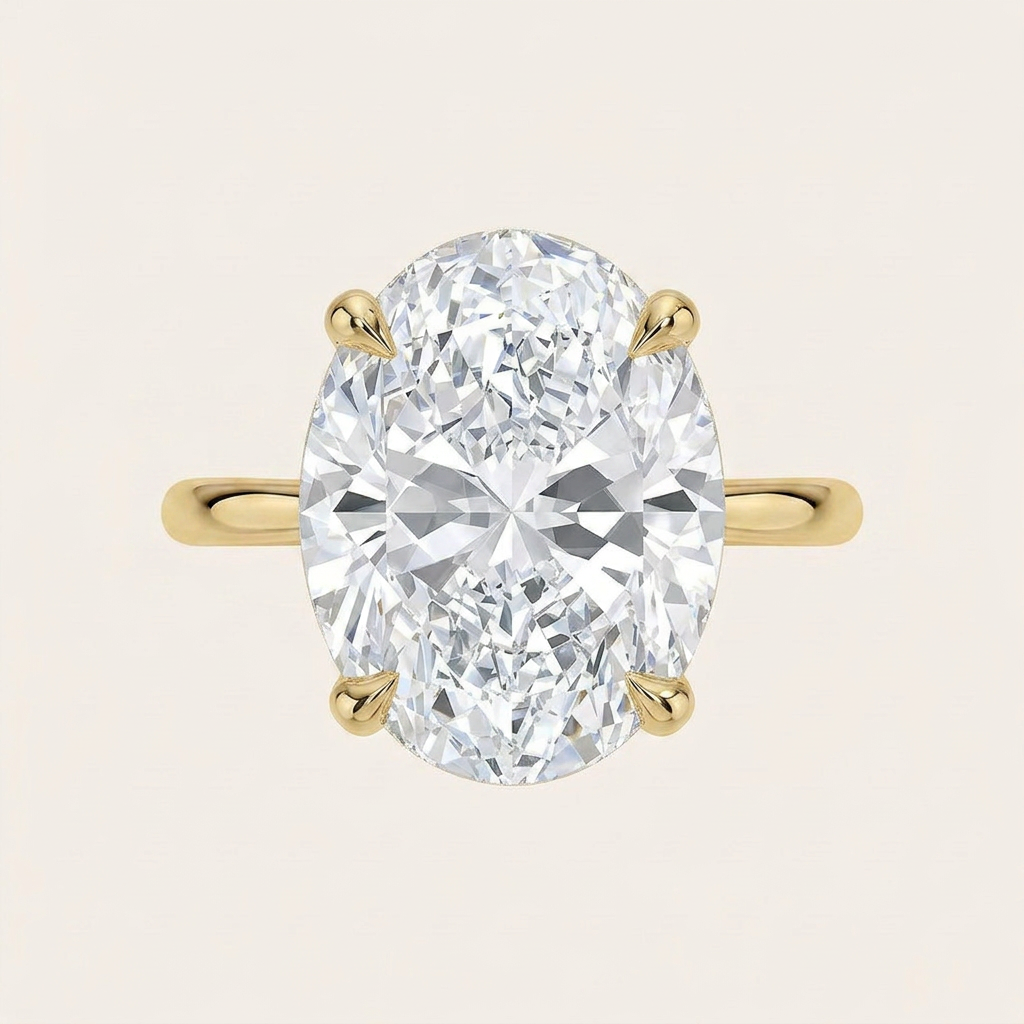 Freesia Hidden Halo Diamond Ring in 14K Yellow Gold