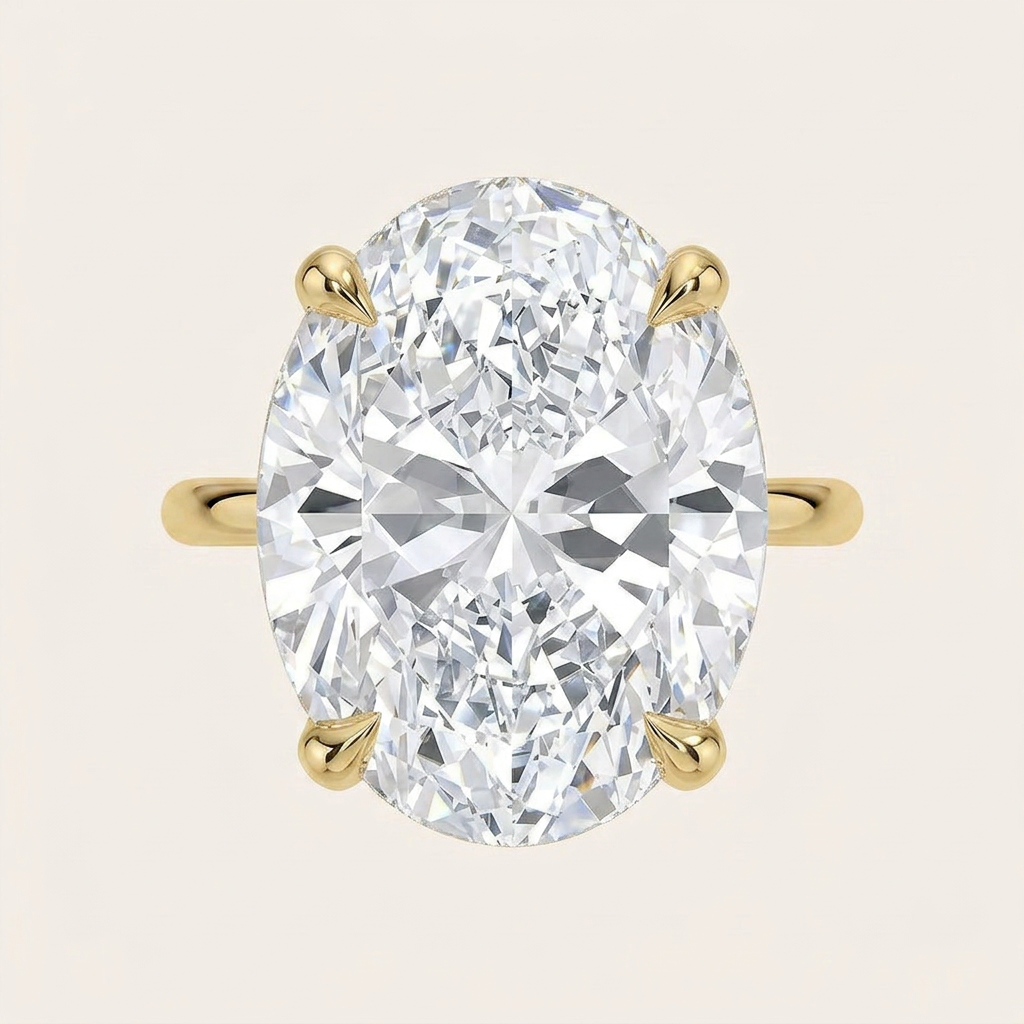 Freesia Hidden Halo Diamond Ring in 14K Yellow Gold