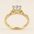 Luna Hidden Halo Diamond Ring in 14K Yellow Gold