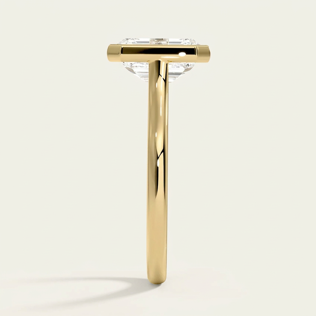 Luna 2mm Bezel Ring in 14K Yellow Gold