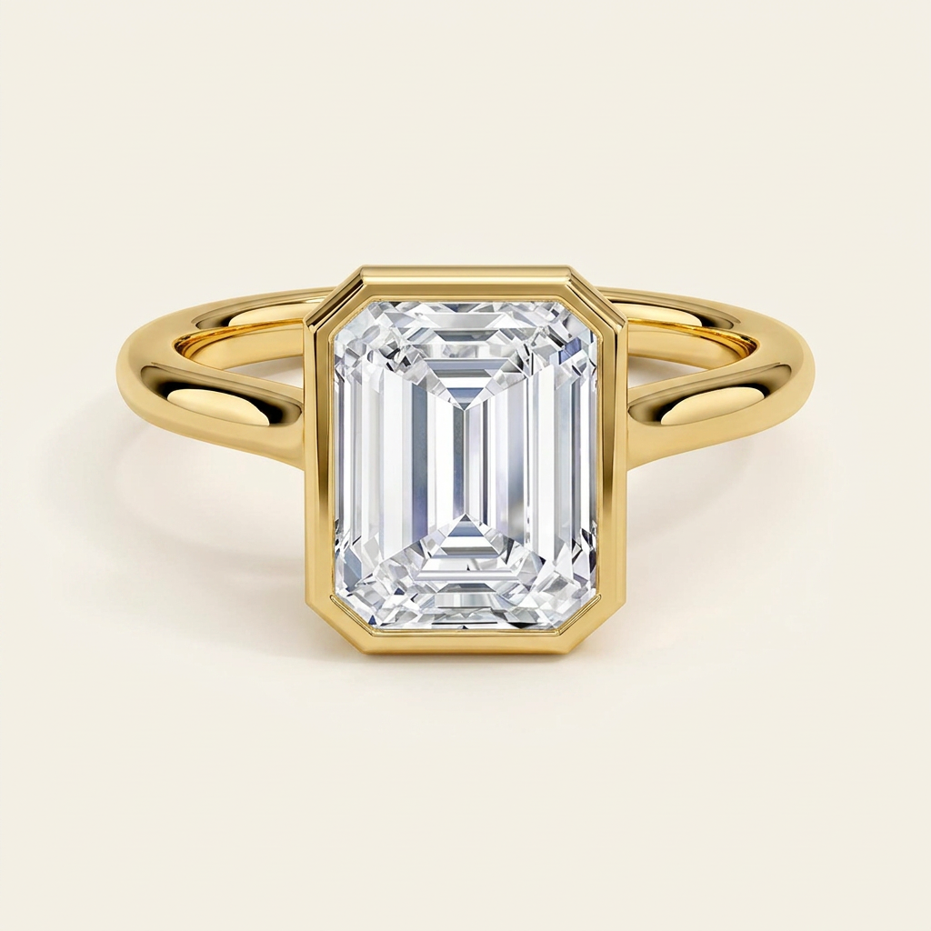 Luna 2mm Bezel Ring in 14K Yellow Gold