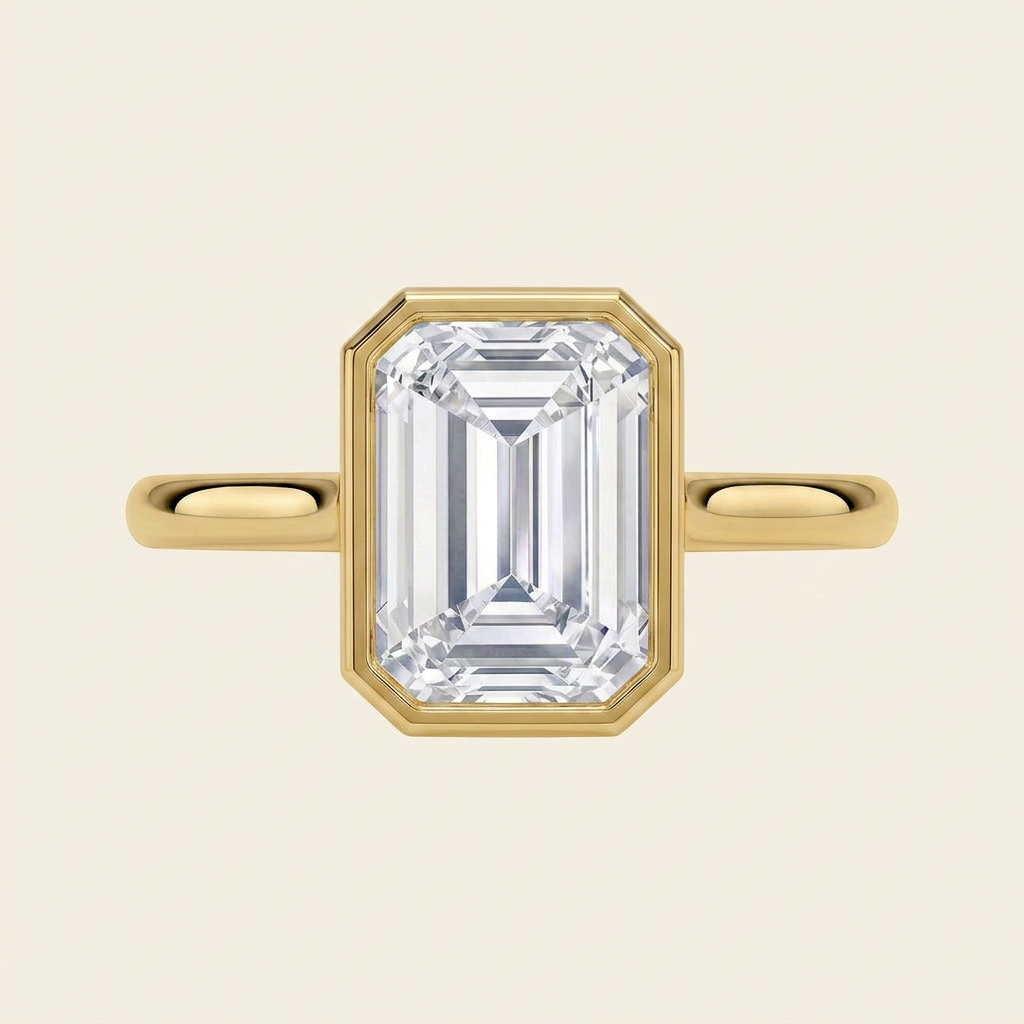 Luna 2mm Bezel Ring in 14K Yellow Gold