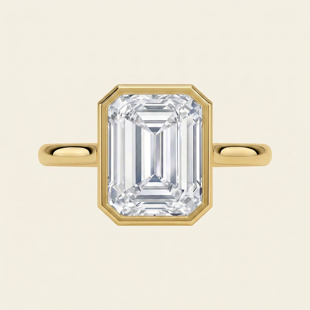 Luna 2mm Bezel Ring in 14K Yellow Gold