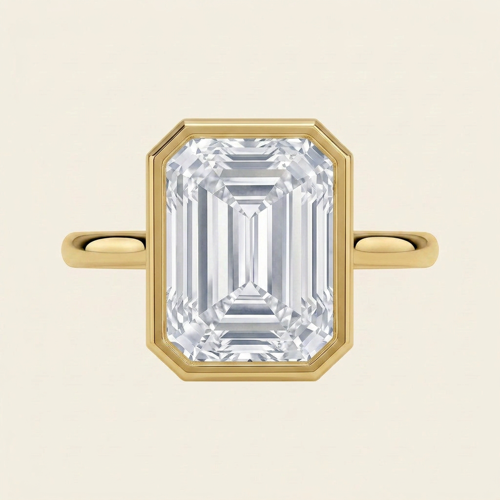 Luna 2mm Bezel Ring in 14K Yellow Gold