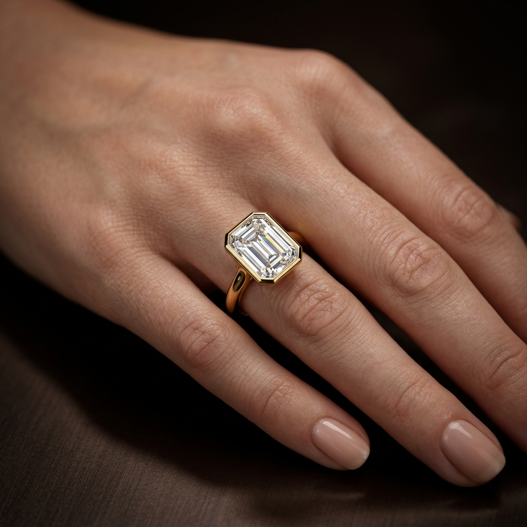 Luna 2mm Bezel Ring in 14K Yellow Gold