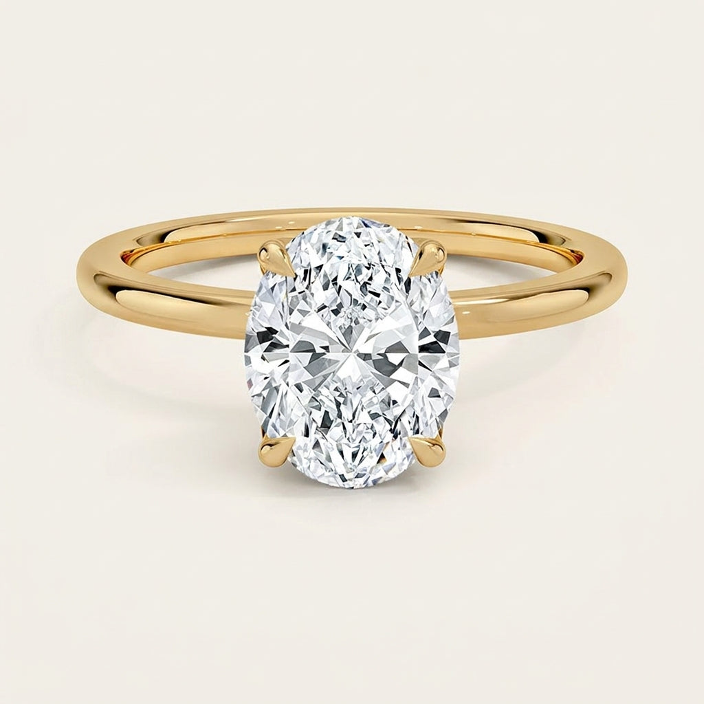 Petal 1.5mm Diamond Ring in 14K Yellow Gold