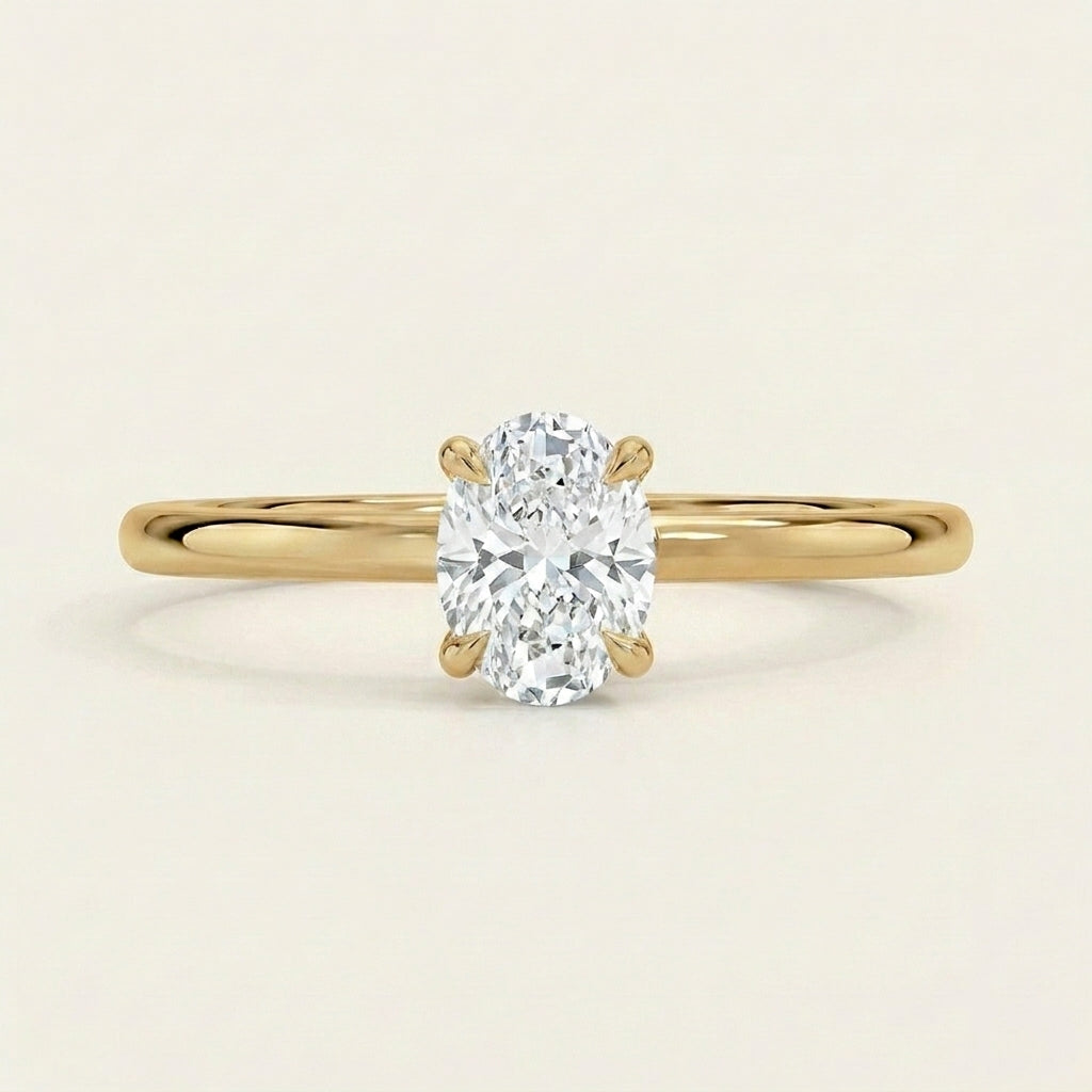 Petal 1.5mm Diamond Ring in 14K Yellow Gold