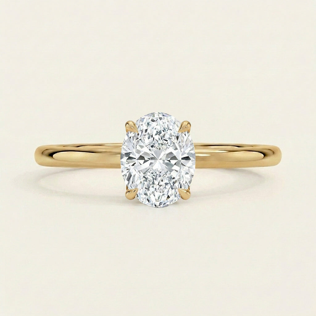 Petal 1.5mm Diamond Ring in 14K Yellow Gold
