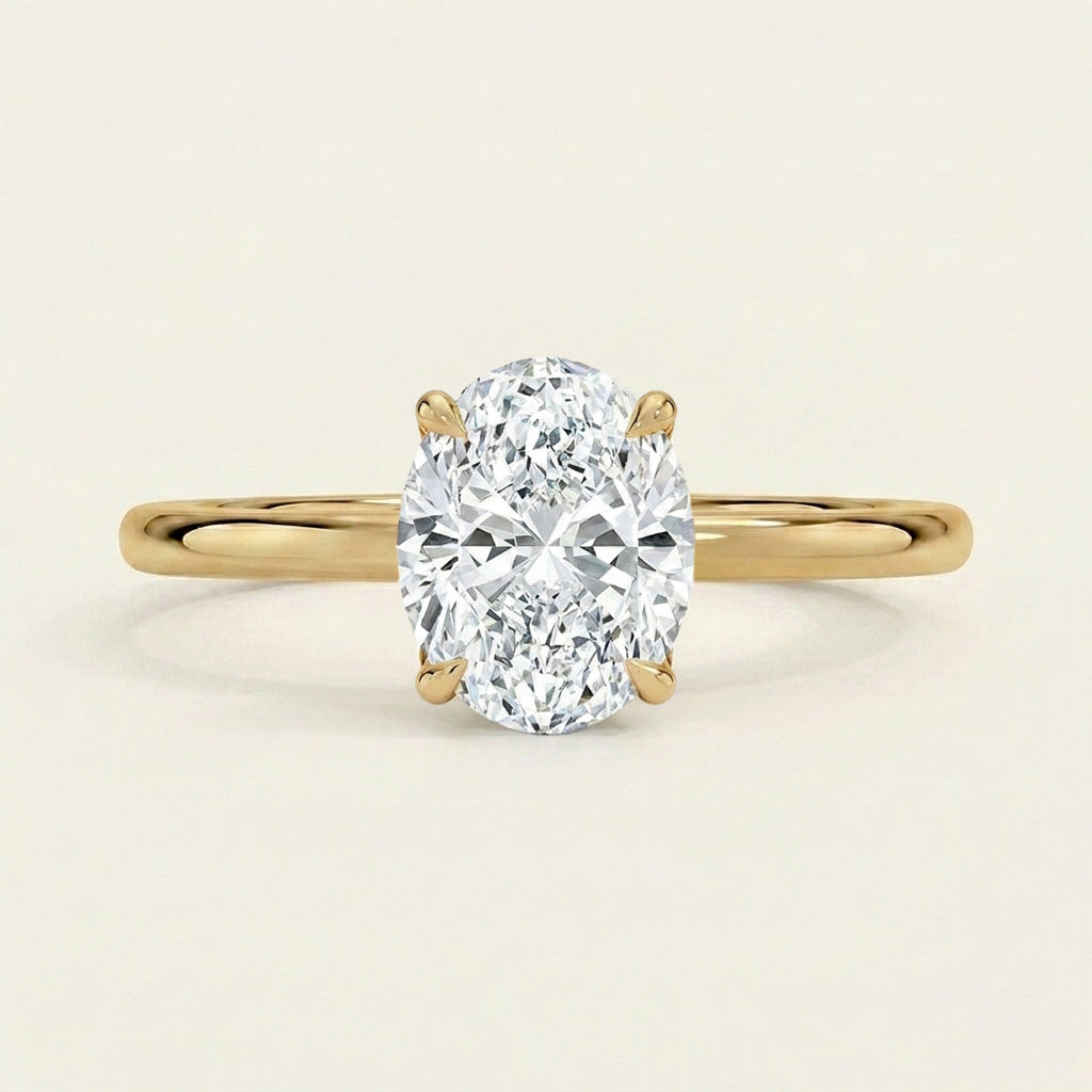 Petal 1.5mm Diamond Ring in 14K Yellow Gold