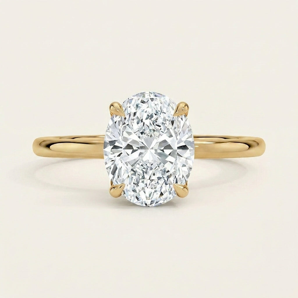 Petal 1.5mm Diamond Ring in 14K Yellow Gold