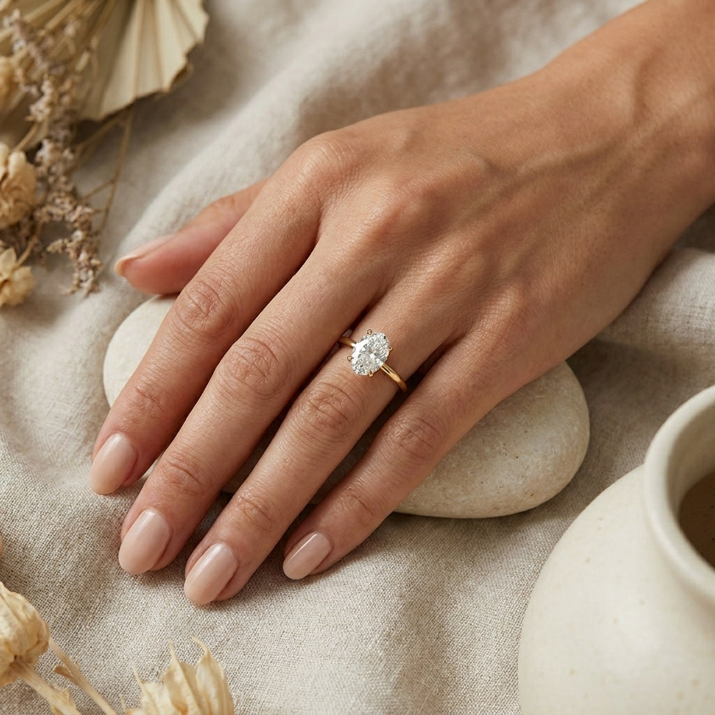 Petal 1.5mm Diamond Ring in 14K Yellow Gold