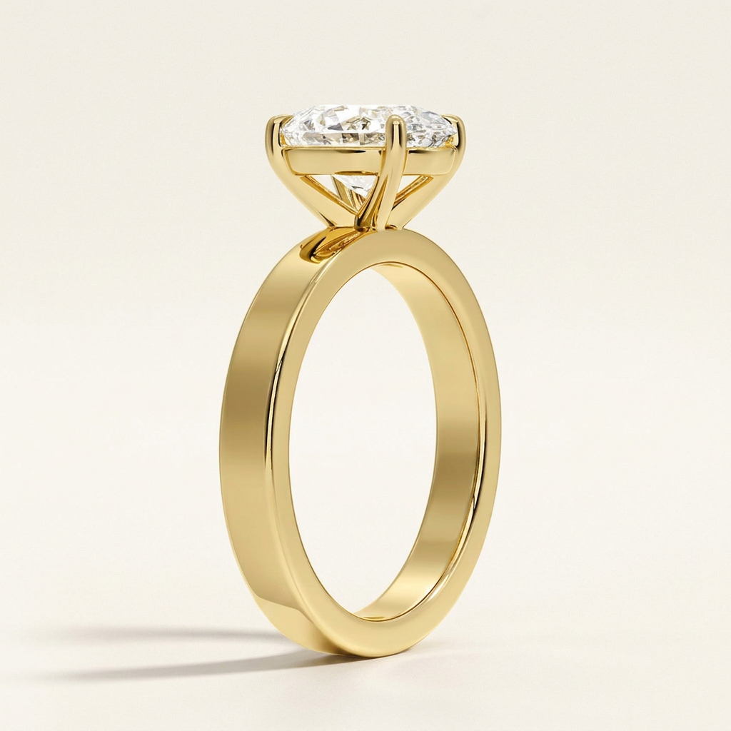 Peyton 3mm Solitaire Ring in 14K Yellow Gold