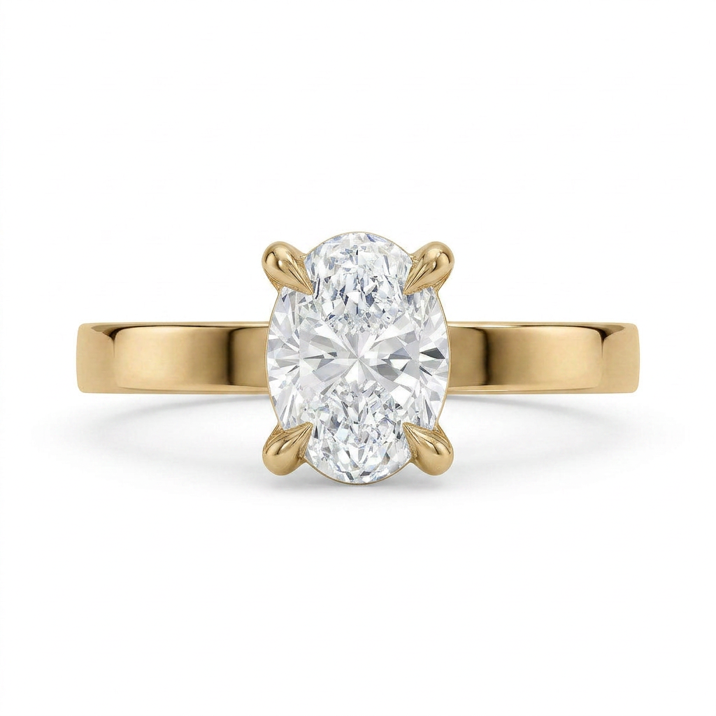 Peyton 3mm Solitaire Ring in 14K Yellow Gold