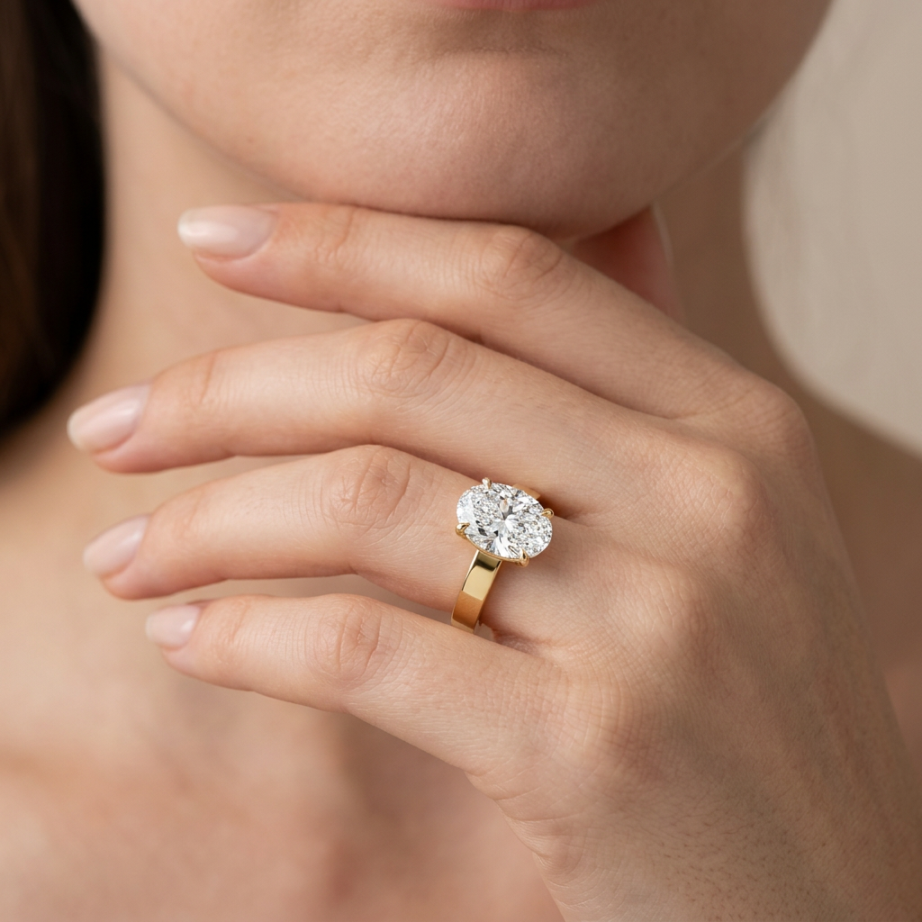 Peyton 3mm Solitaire Ring in 14K Yellow Gold