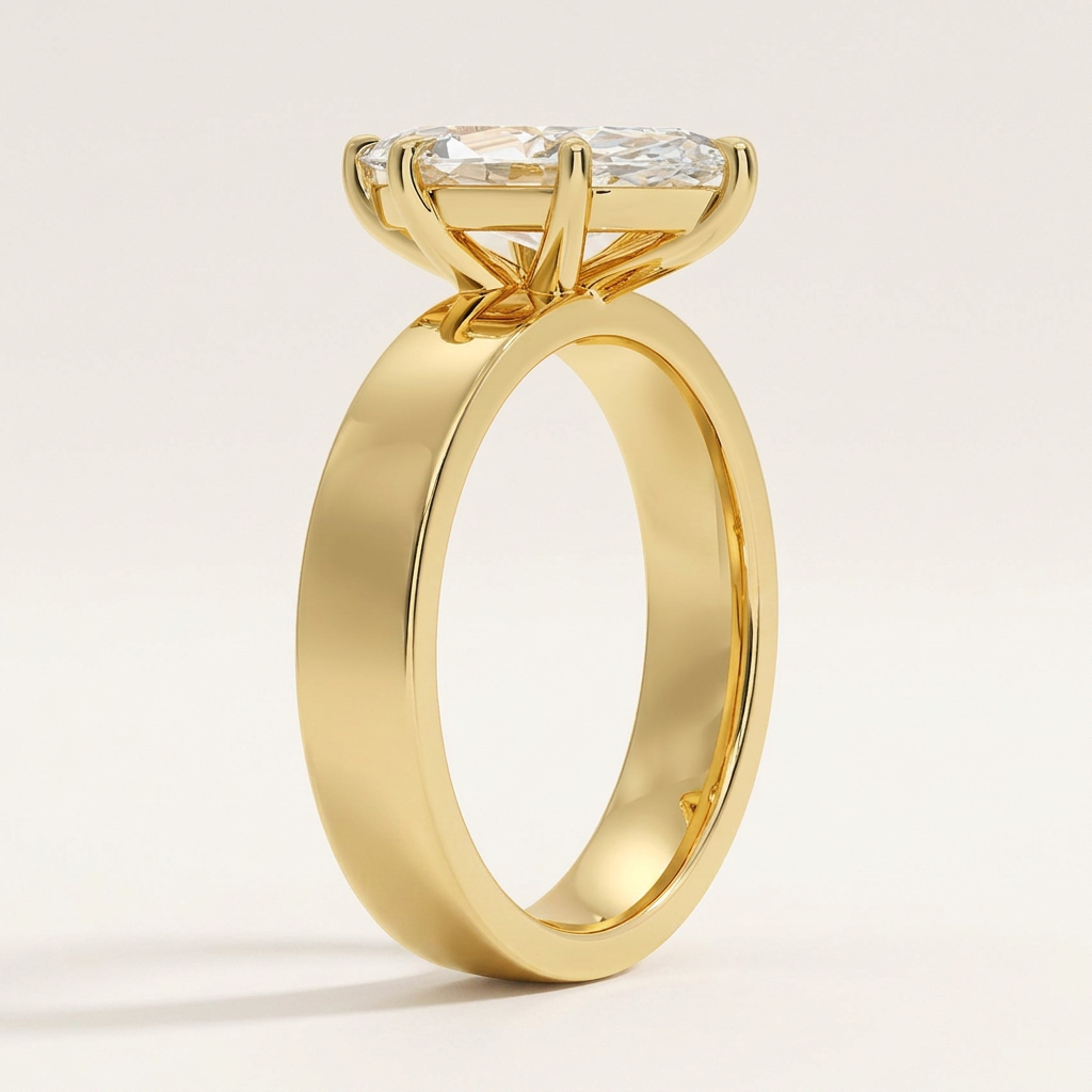 Peyton 4mm Solitaire Ring in 14K Yellow Gold