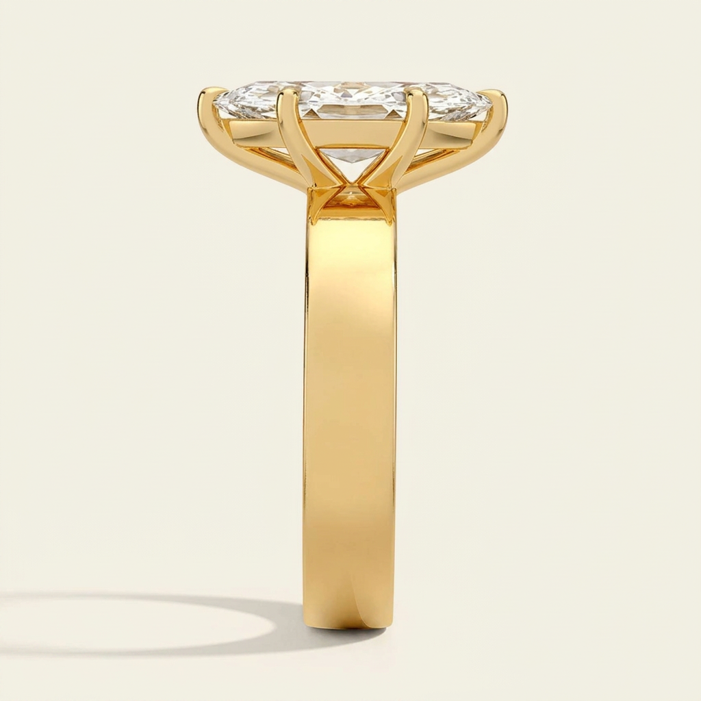 Peyton 4mm Solitaire Ring in 14K Yellow Gold