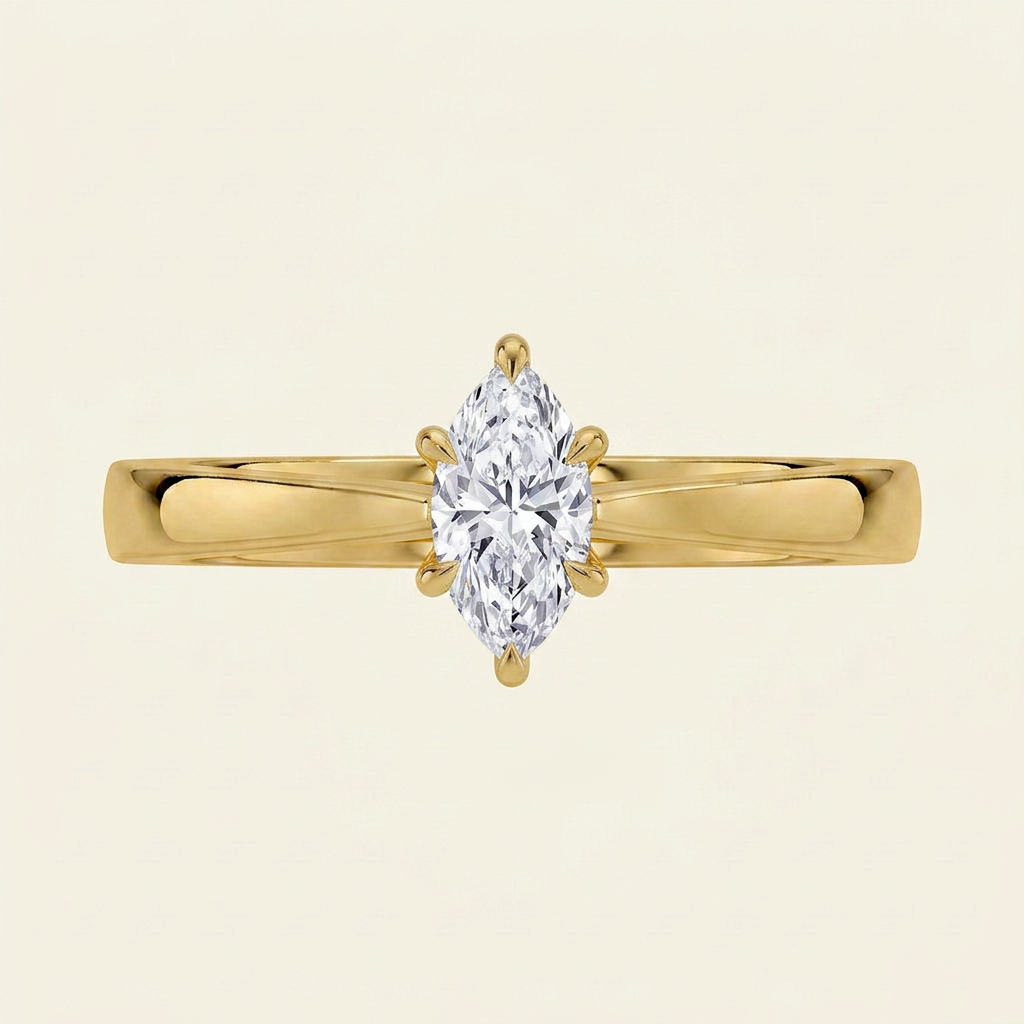 Peyton 4mm Solitaire Ring in 14K Yellow Gold