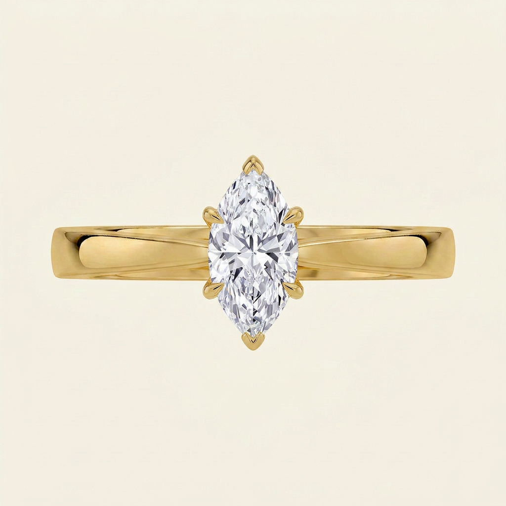 Peyton 4mm Solitaire Ring in 14K Yellow Gold