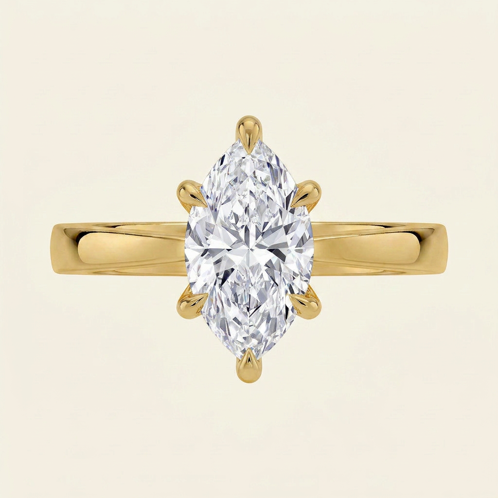 Peyton 4mm Solitaire Ring in 14K Yellow Gold