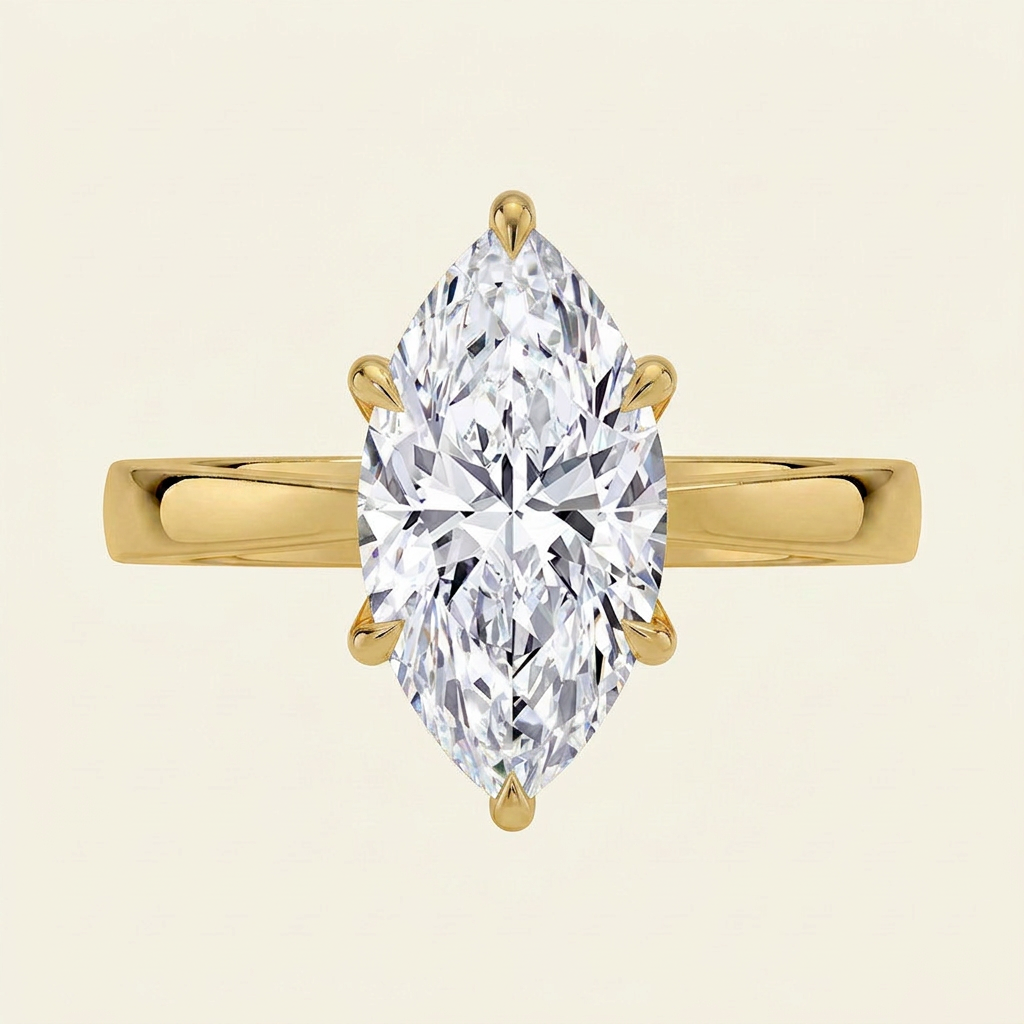 Peyton 4mm Solitaire Ring in 14K Yellow Gold
