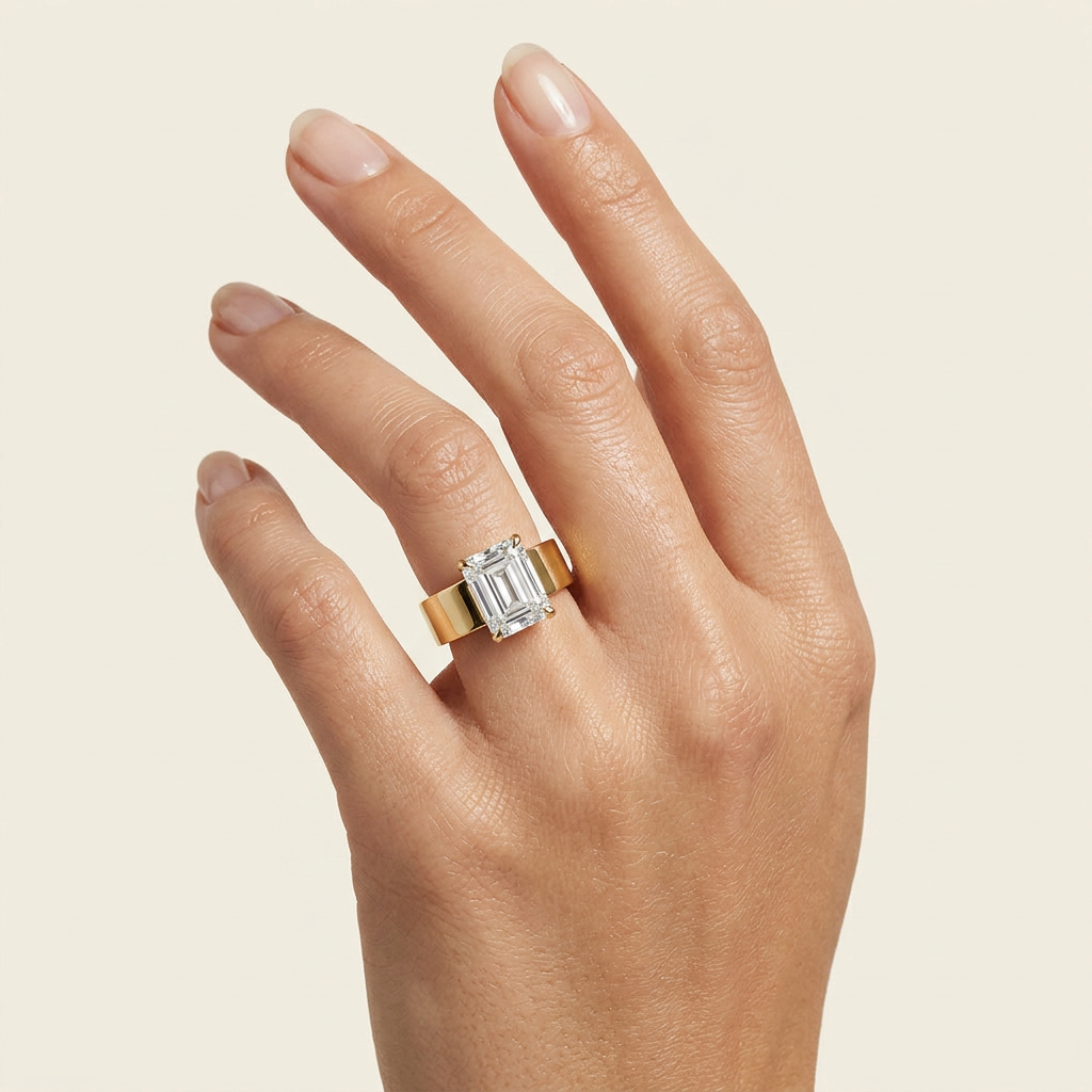 Peyton East-West Solitaire Ring in 14K Yellow Gold