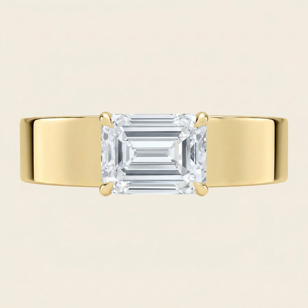 Peyton East-West Solitaire Ring in 14K Yellow Gold