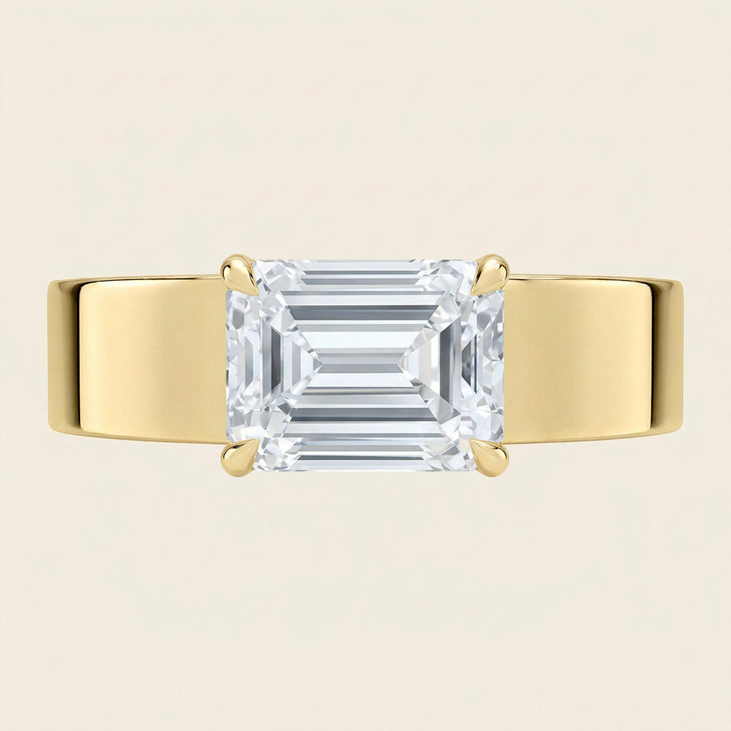 Peyton East-West Solitaire Ring in 14K Yellow Gold