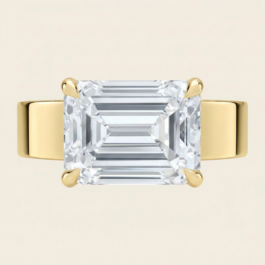 Peyton East-West Solitaire Ring in 14K Yellow Gold